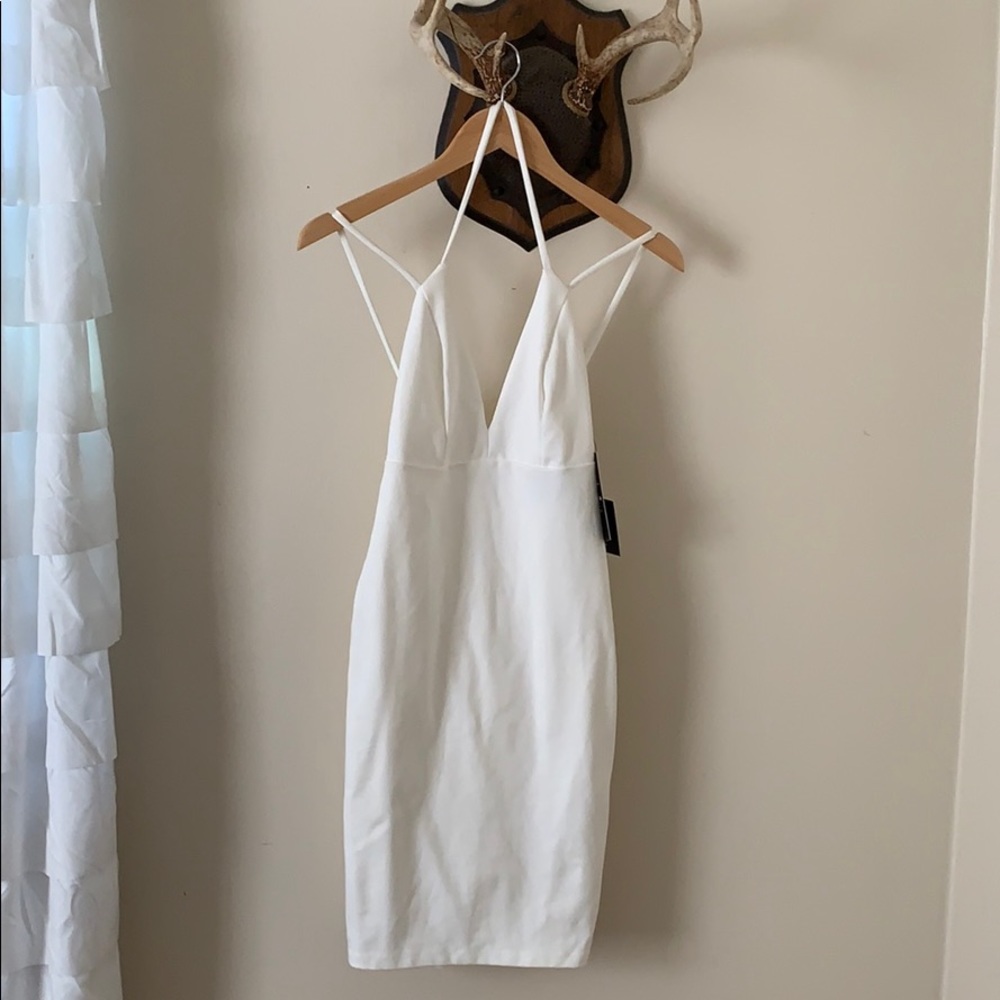 BRAND NEW White mini sexy strap dress from LuLus